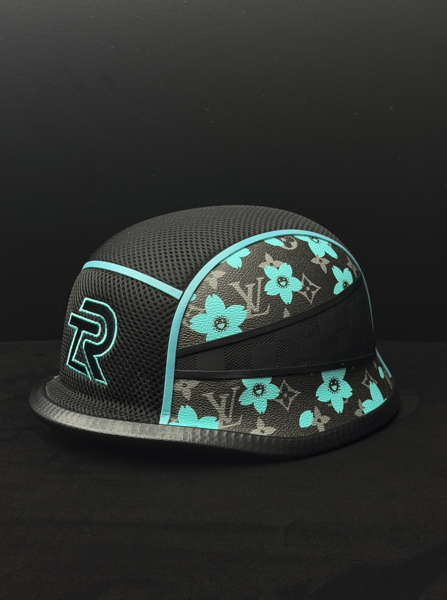 Blue/Black pre-made helmet