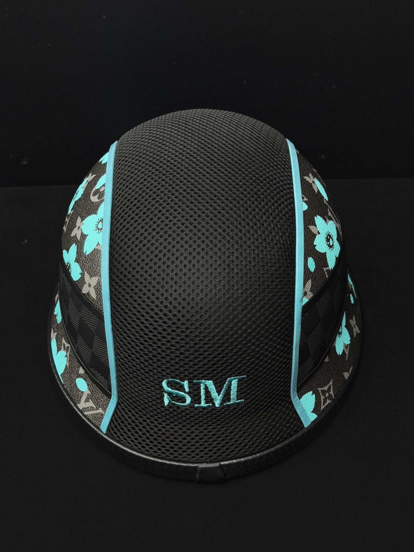 Blue/Black pre-made helmet